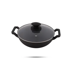 Casting Iron Kadai With Lid - 9 Inches | Kadhai/ Cast Iron Cookware for Home/ 2.620 Kgs Approx