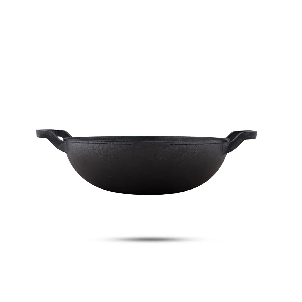 Casting Iron Kadai With Lid - 9 Inches | Kadhai/ Cast Iron Cookware for Home/ 2.620 Kgs Approx