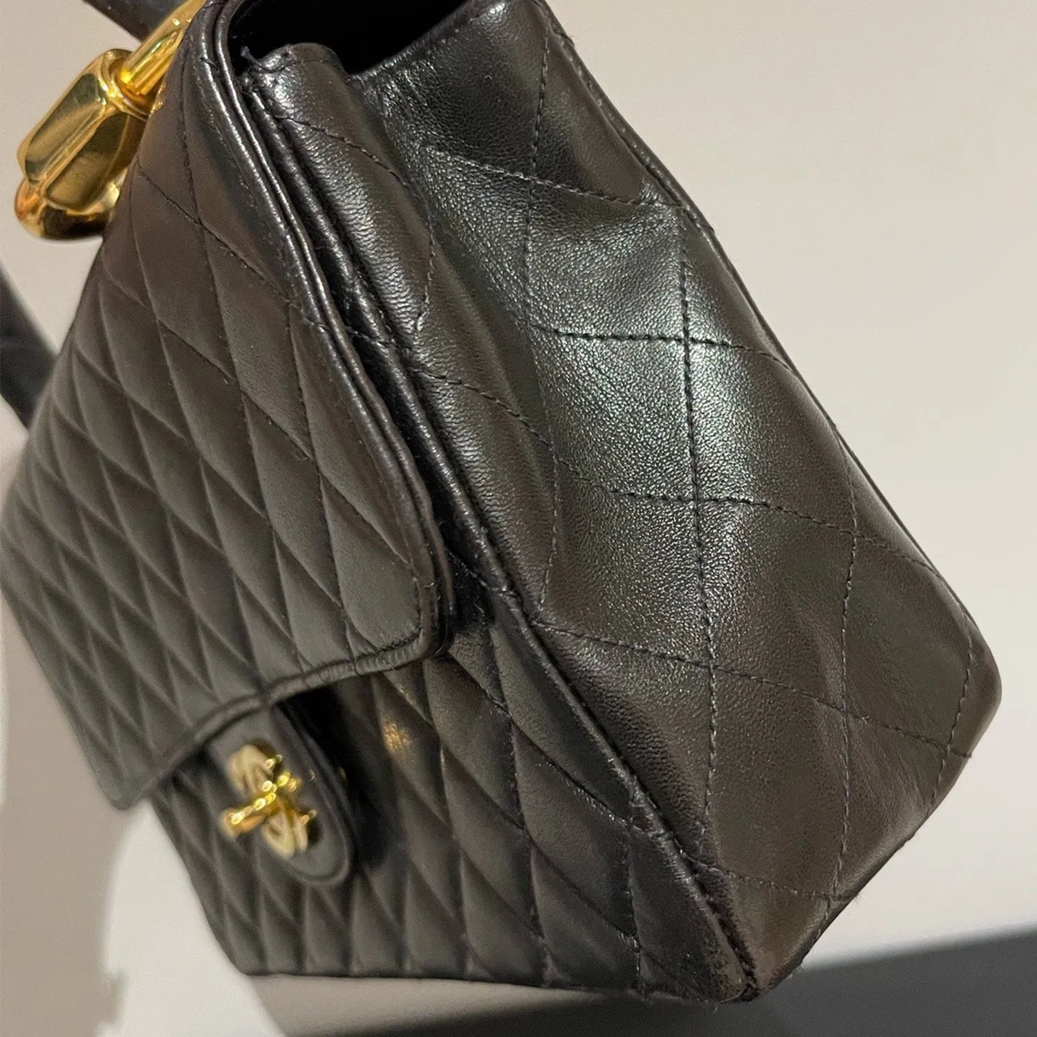 Chanel *Ultra Rare* Vintage Kelly Set Daughter and Mother In Black GHW