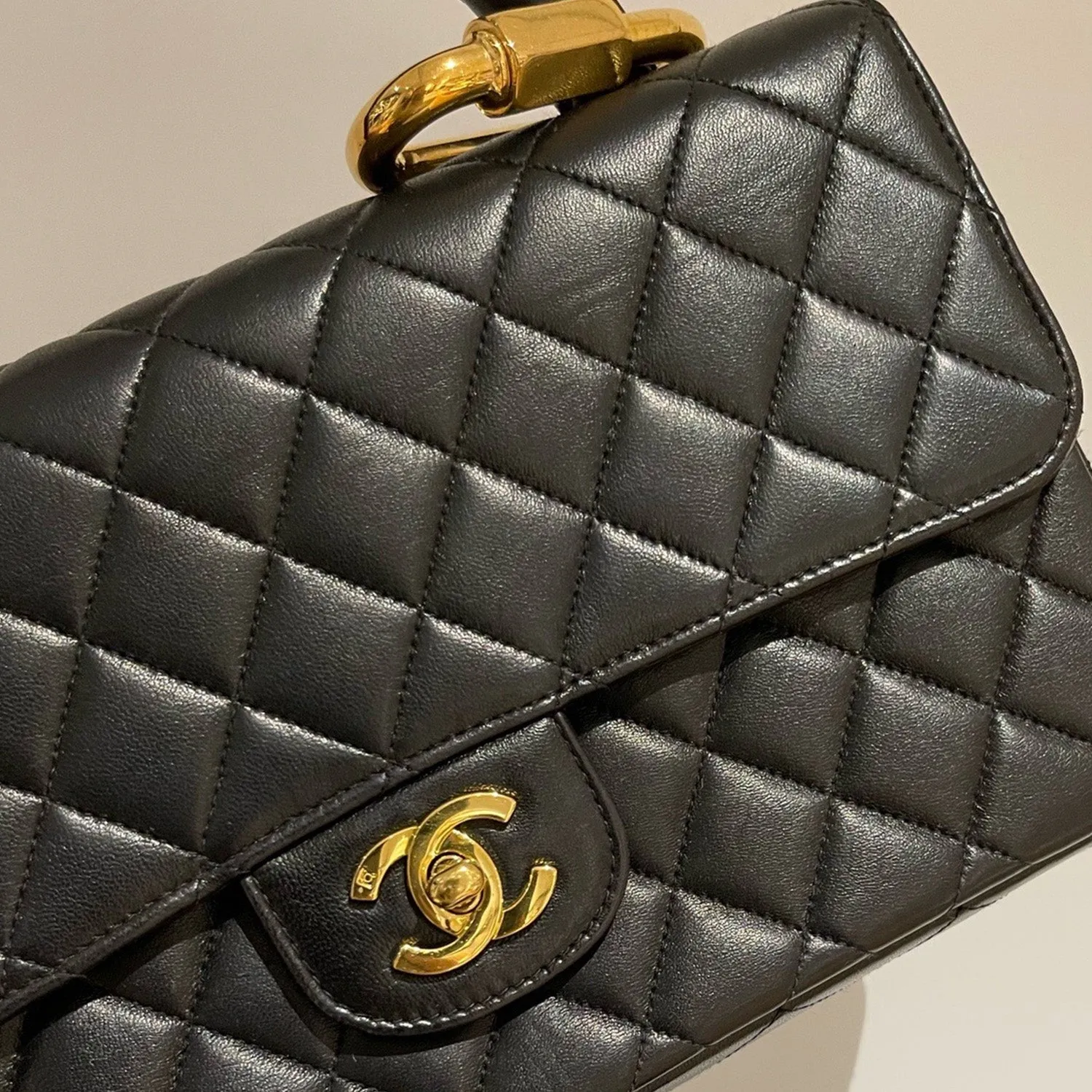 Chanel *Ultra Rare* Vintage Kelly Set Daughter and Mother In Black GHW