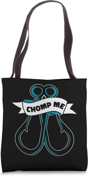 Chomp Me Deep Sea Boat Ice Fisherman Fly Fishing Tote Bag