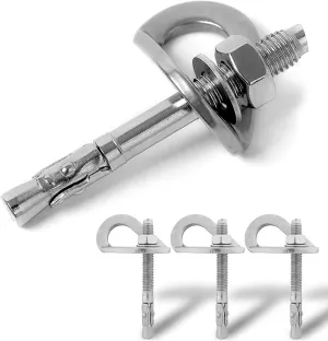 Climbing Holds Anchor Set - 3PCS - Stainless Steel Bolt Hanger and Bolt Heavy Duty Climbing Holds Weight 2500KG for Indoor Outdoor Climb Train