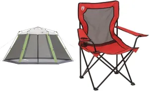 Coleman Skylodge Screened Canopy Tent with Instant Setup, 10x10/15x13ft Portable Screen Shelter Sets Up in 1 Minute, Bug-Free Lounging for Picnic, Beach, Park, & More