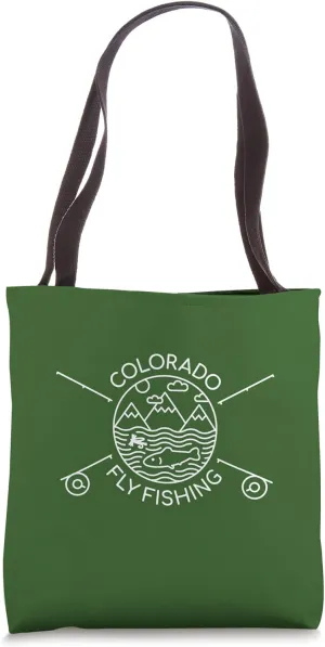 Colorado Fly Fishing, retro-style, classic design, Souvenir Tote Bag
