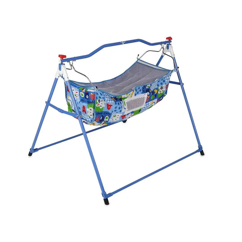 Compact Ghodiya Cradle Swing with Full Protective Net Cover (0-6 Months) | Capacity-12 Kg