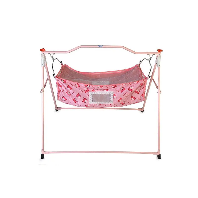 Compact Ghodiya Cradle Swing with Full Protective Net Cover (0-6 Months) | Capacity-12 Kg