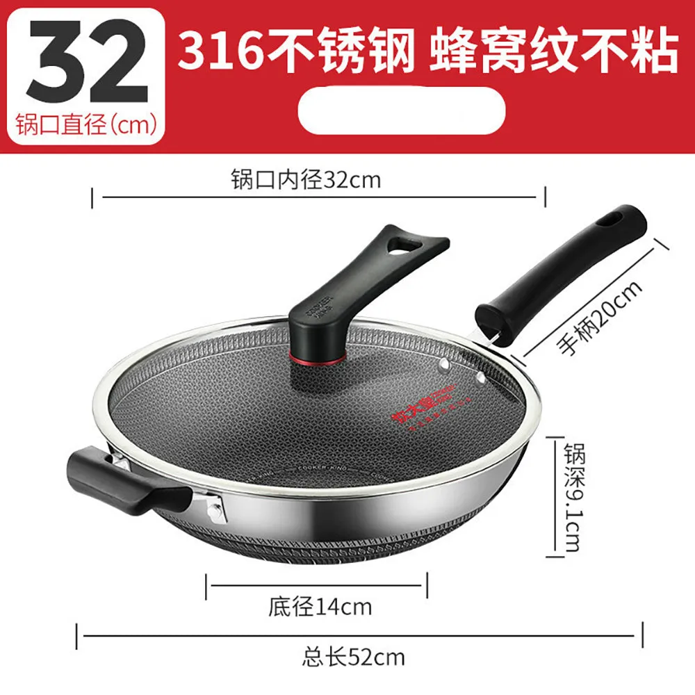 Cooker King 316 Stainless Steel Multi-Layered Frying Pan 32cm