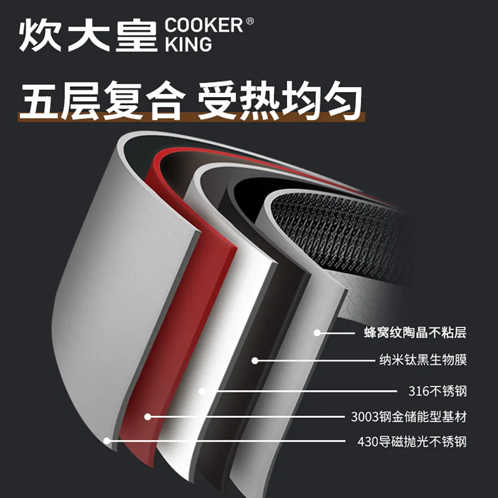 Cooker King 316 Stainless Steel Multi-Layered Frying Pan 32cm