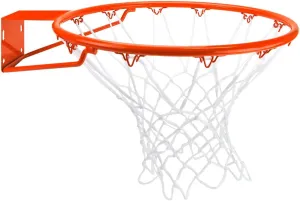 Crown Sporting Goods Stainless Steel Basketball Rim with Free All Weather Net, Standard/18, Orange