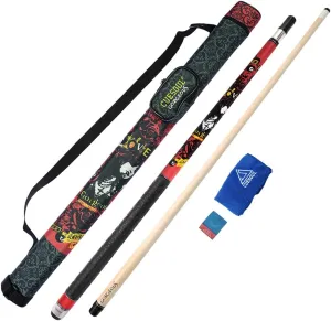 CUESOUL Gorgeous Rubber Grip 58 inch 19oz Pool Cue Stick 13mm Cue Tip-Sporty Elastic Polymer Grip Wrap