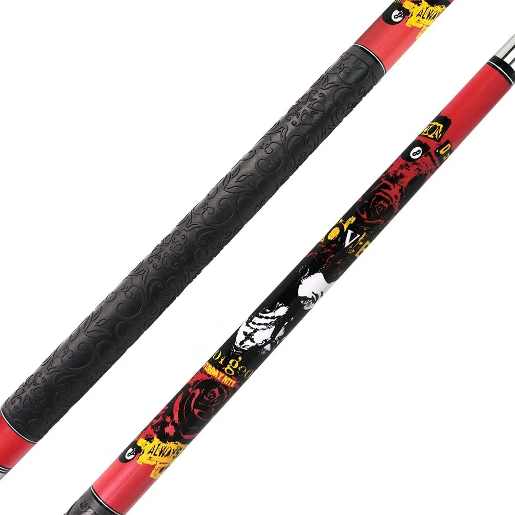 CUESOUL Gorgeous Rubber Grip 58 inch 19oz Pool Cue Stick 13mm Cue Tip-Sporty Elastic Polymer Grip Wrap