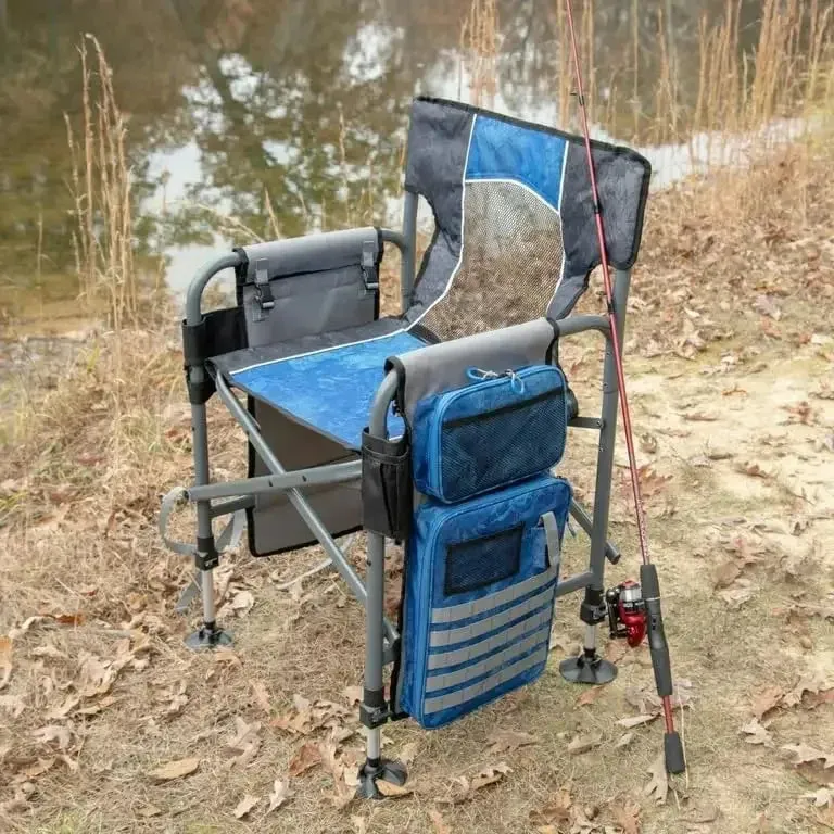 Director Fishing Chair, Blue, Adult