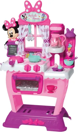 Disney Junior Minnie Mouse Happy Helpers Brunch Cafe, Play Kitchen Set for Kids, Kids Toys for Ages 3 Up, Amazon Exclusive by Just Play