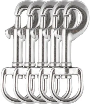 Dive Rite SS Medium Swivel Eye Bolt Snap 5 pc Bundle