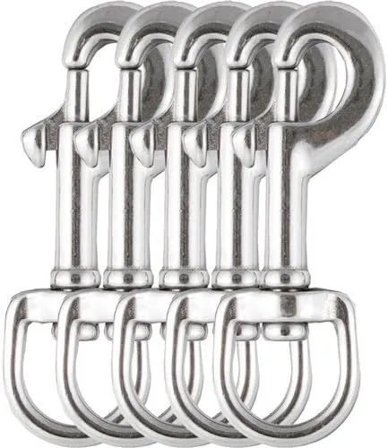 Dive Rite SS Medium Swivel Eye Bolt Snap 5 pc Bundle