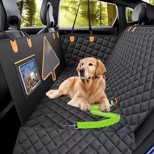 Dog Car Seat Cover for Back Seat - Back Seat Extender for Dogs 100% Waterproof Pet Hammock with Padded 600D Fabric, Soft Non-Slip Car Seat Protector, Truck & SUV, Scratch Proof, Easy Use