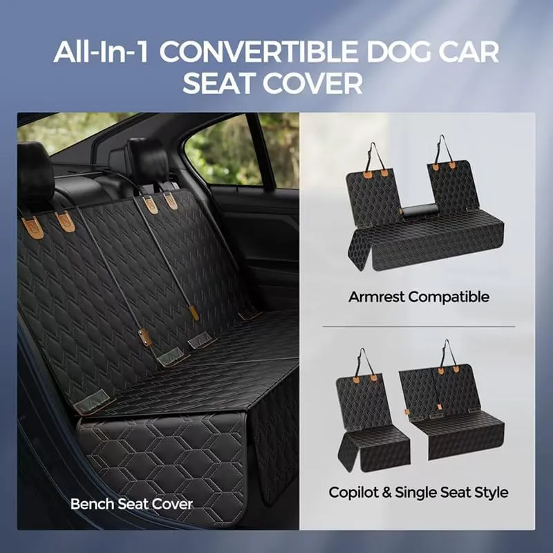 Dog Car Seat Cover for Mazda Biante 2008-2018, Waterproof Car Seat Protector Scratch Proof Dog Hammock for Back Seat Travel Accessories,A