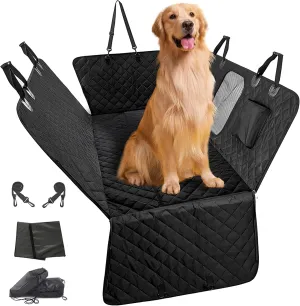 Dog Car Seat Cover Waterproof Hammock - Nonslip Pet Seat Protector for Back Seat,Compatible with Cars/Trucks/SUVs,Heavy Duty 600D Oxford