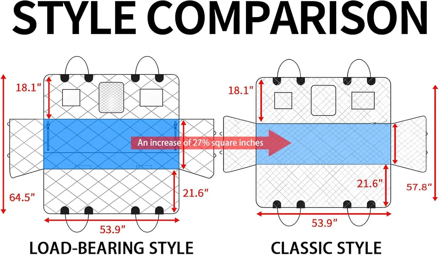 Dog Car Seat Cover Waterproof Hammock - Nonslip Pet Seat Protector for Back Seat,Compatible with Cars/Trucks/SUVs,Heavy Duty 600D Oxford