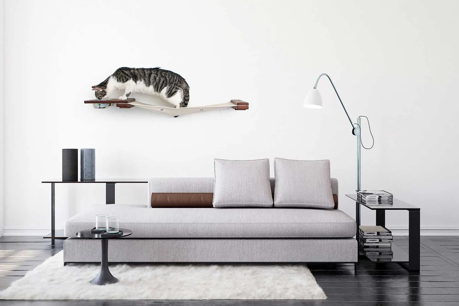 Dog Proof Cat Feeder - Wall-Mounted - Raised