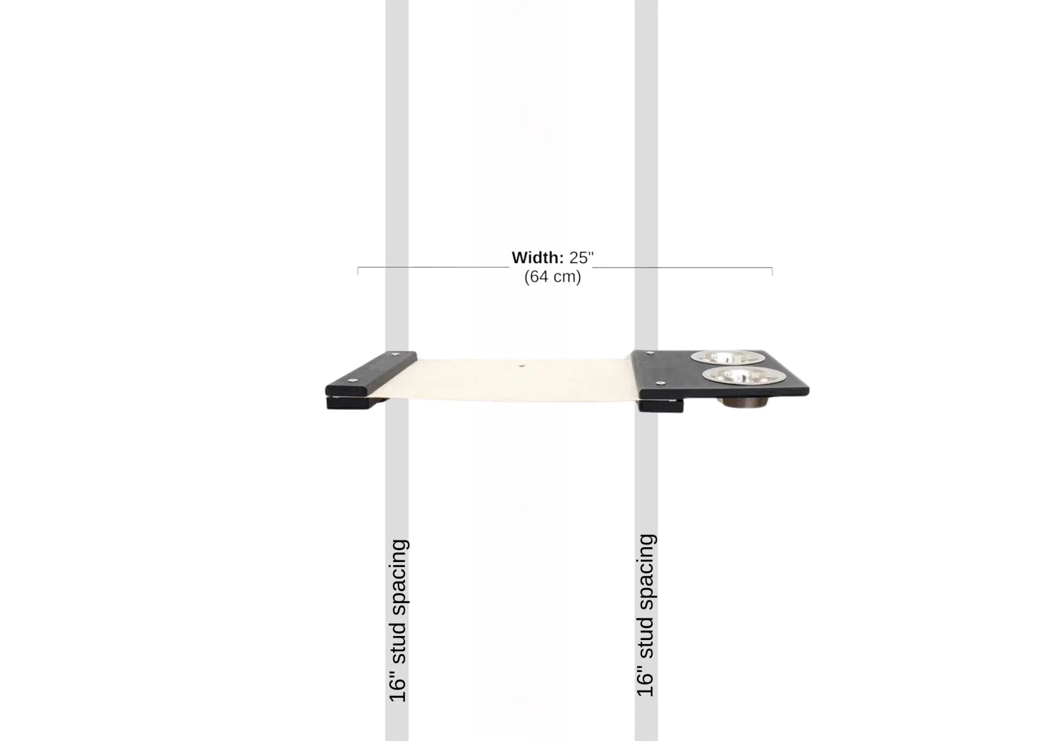 Dog Proof Cat Feeder - Wall-Mounted - Raised