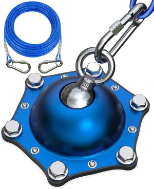 Dog tie Out Cable and Stake with 45ft Cable,360°Swivel Dog Run- No Tangle,Runner for Yard - Up to 150LBS,Ideal for Outdoor Camping