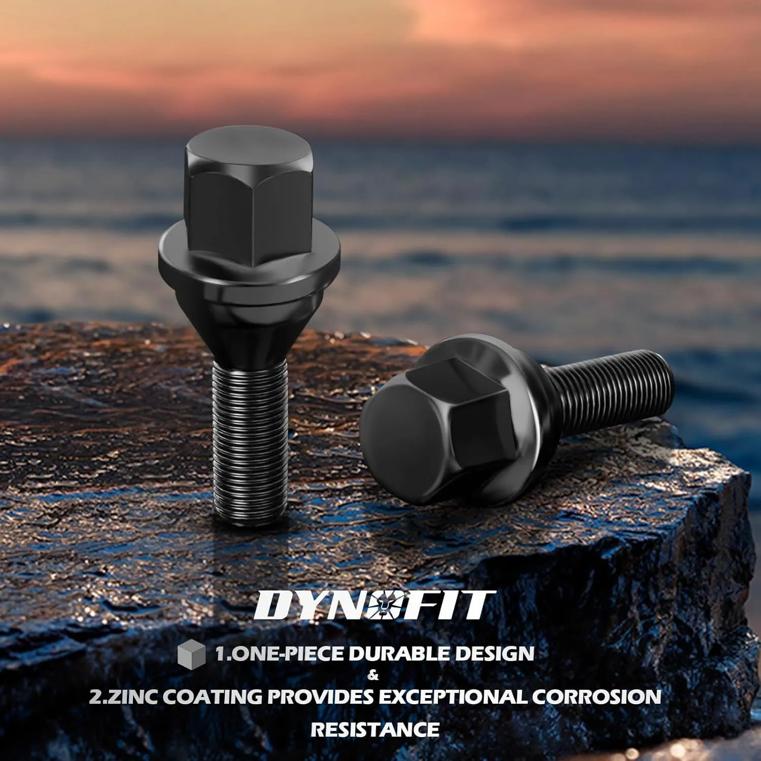 dynofit 12x1.25 OEM/Stock Wheel Lug Bolts, 20pcs ET 19mm Hex 28mm Shank for 2018-2024 Je-ep Compass 2014-2013 Cherokee 2015-2017 Chrysler 2013-2016 Dodge Dart Solid Chrome Studs Set