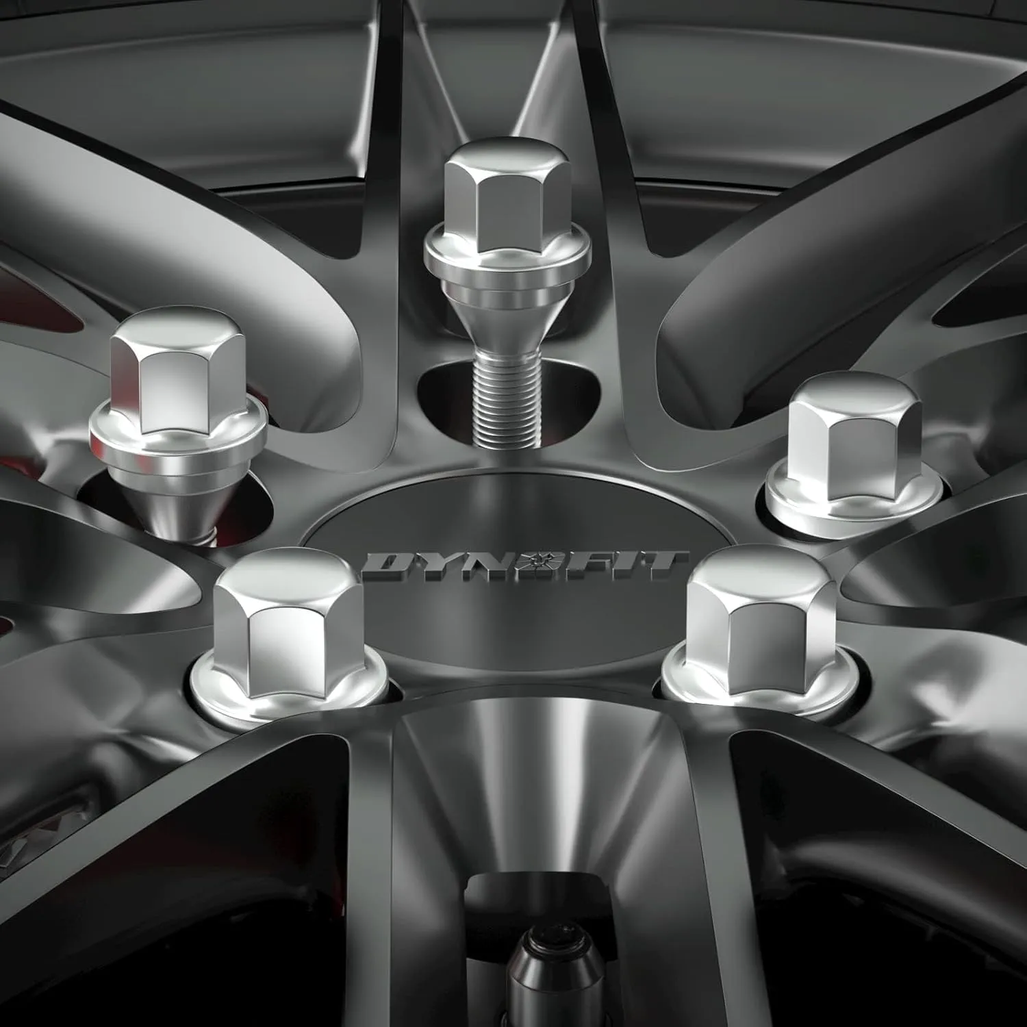dynofit 12x1.25 OEM/Stock Wheel Lug Bolts, 20pcs ET 28mm Shank 19mm Hex 2.45 inch Length Solid Chrome Studs Set for 2015-2022 Je/ep Renegade, 2018-2022 Compass, 2014-2022 Cherokee and More