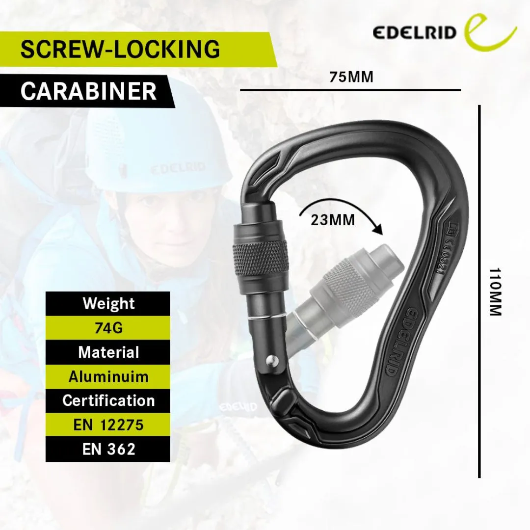 EDELRID HMS BULLET SCREW CARABINER BLACK