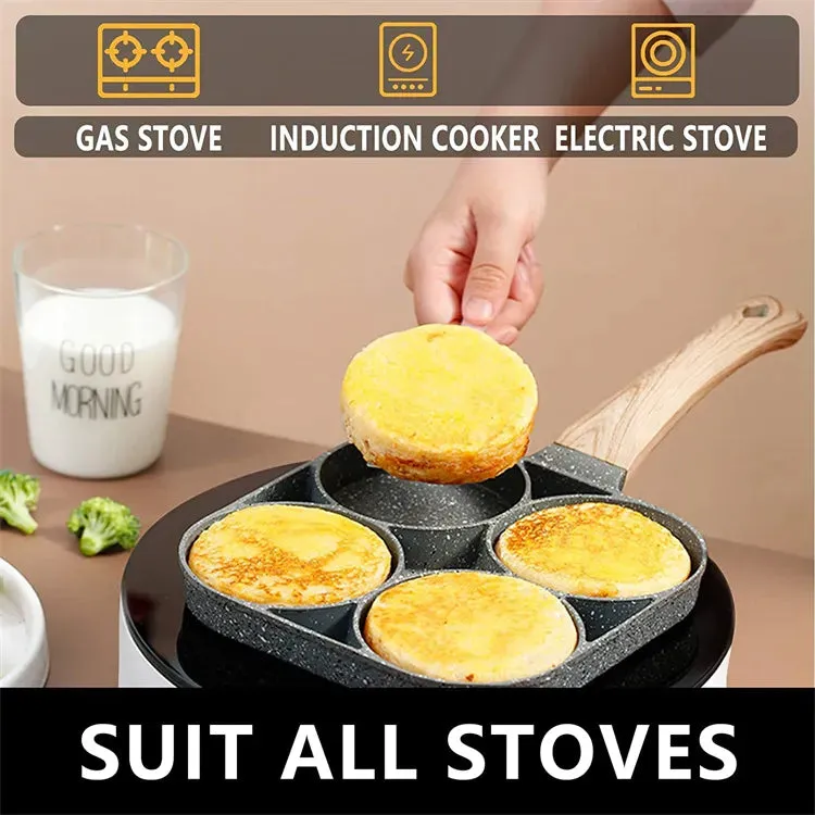 Egg Frying Nonstick 4-Cups Cookware Pancake Pan