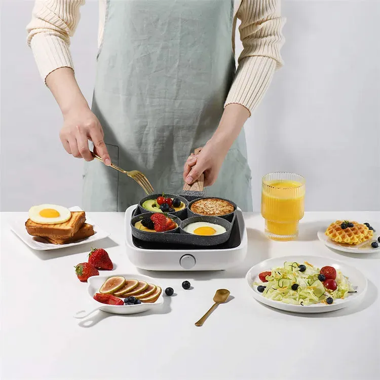 Egg Frying Nonstick 4-Cups Cookware Pancake Pan