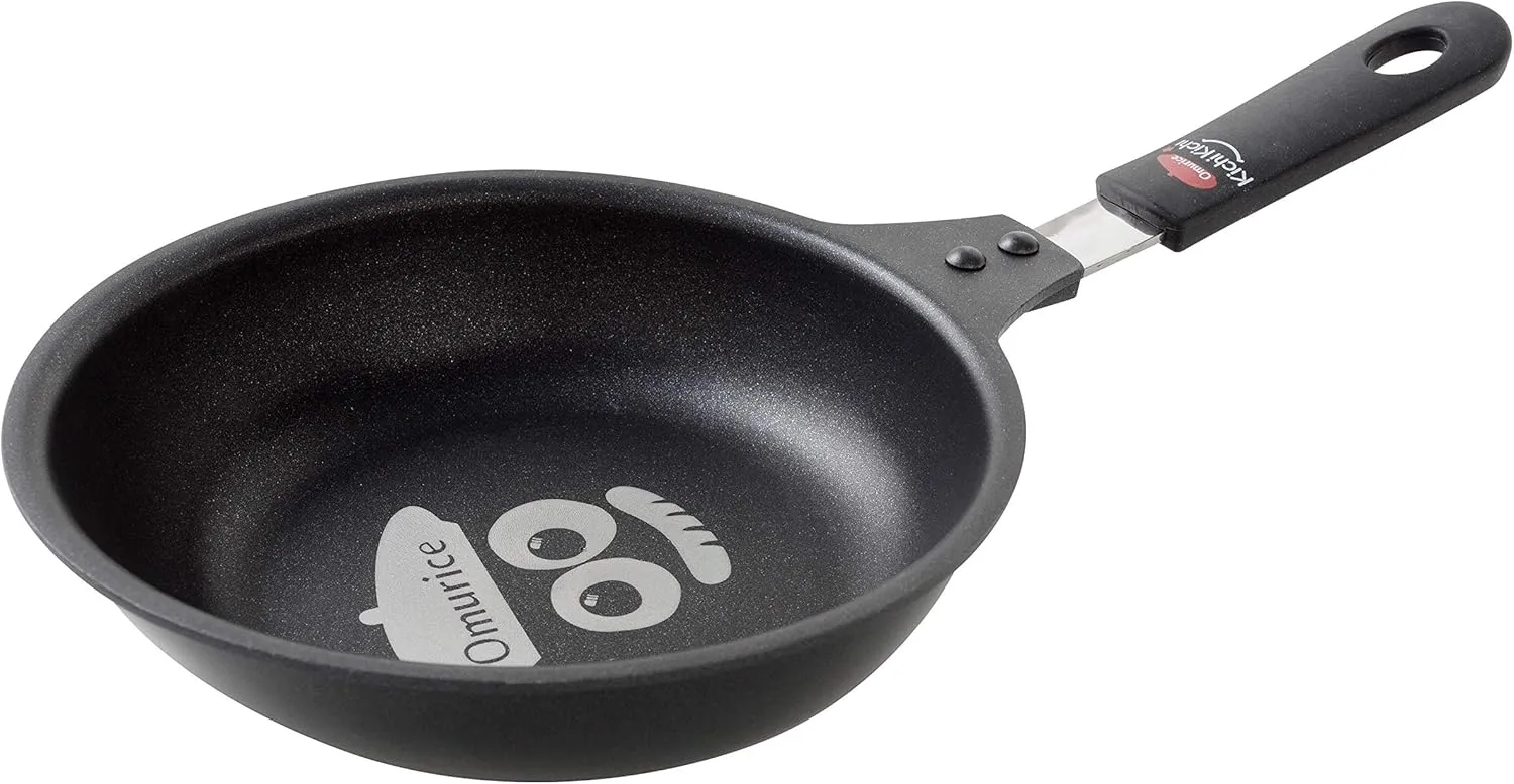 Ernest A-77340 Frying Pan, Supervised by a Well-established Western Restaurant Kichikichi, Easy to Make Omelets (Deep and Long Tip, Egg Shape), Recipe Included (Ome-chan Omelet Frying Pan), Popular