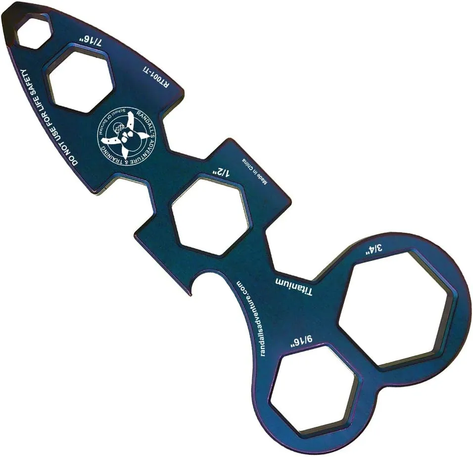 Esee Knives RT002-Ti WRAT Wrench, Titanium, Blue Anodized Finish