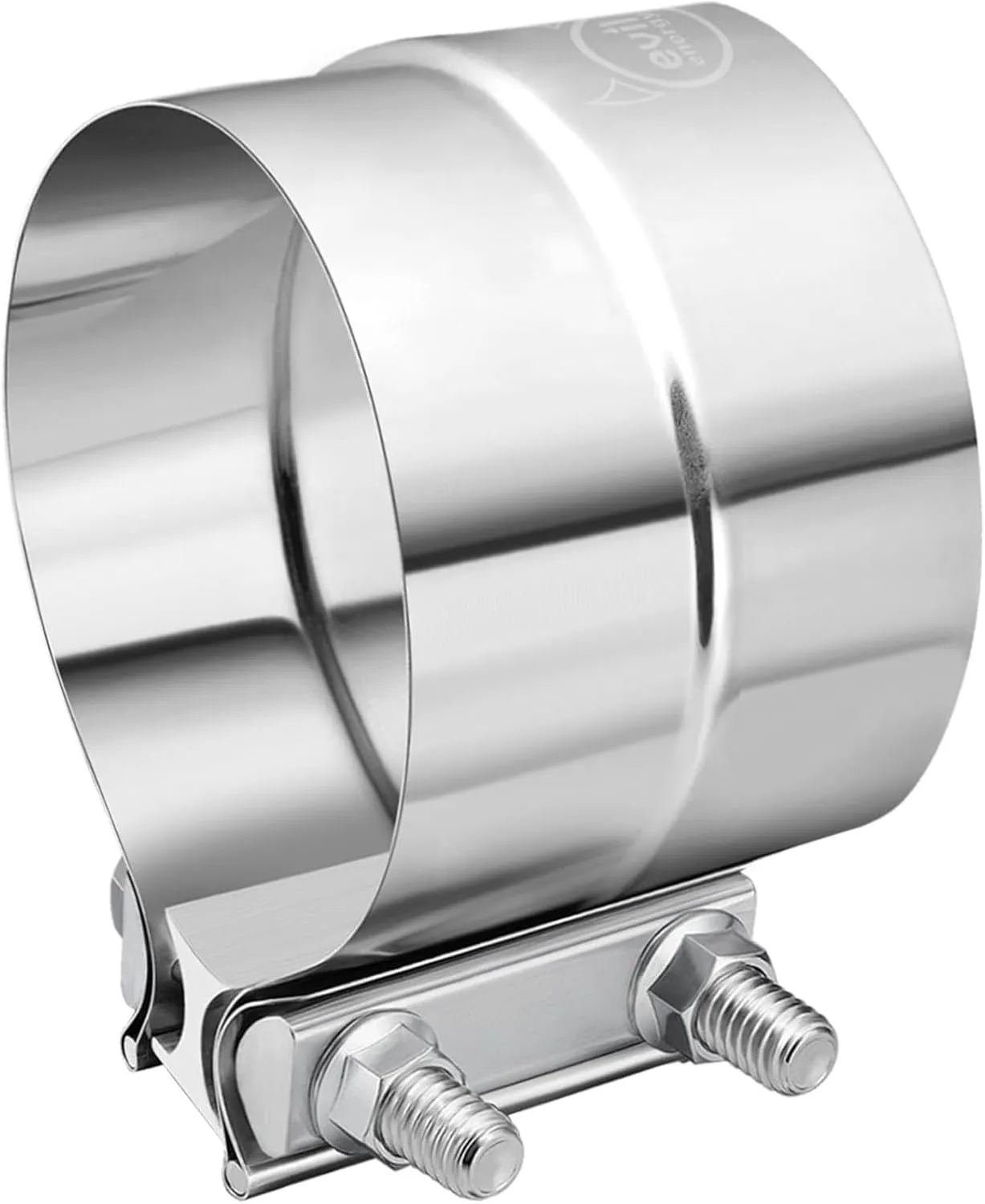 EVIL ENERGY 5'' Exhaust Clamp,Lap Joint Band Clamp Stainless Steel for Pipes,Mufflers,Catalytic Converters (4Pcs, 5 inch)