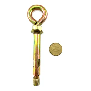 Eye Anchor Bolt - Zinc Passivated - 10mm
