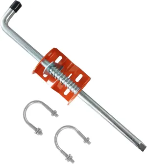 Farm Gate Anchor Cane Bolt 18in - Farming Garden Ranch Gate Drop Rod for Gates Wood PVC Vinyl Metal Fences Gates, Double Doors, Solid Steel