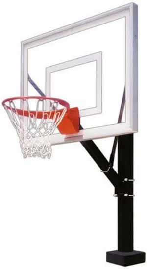 First Team HydroSport III Swimming Pool Side Basketball Hoop with 54 Inch Acrylic Backboard