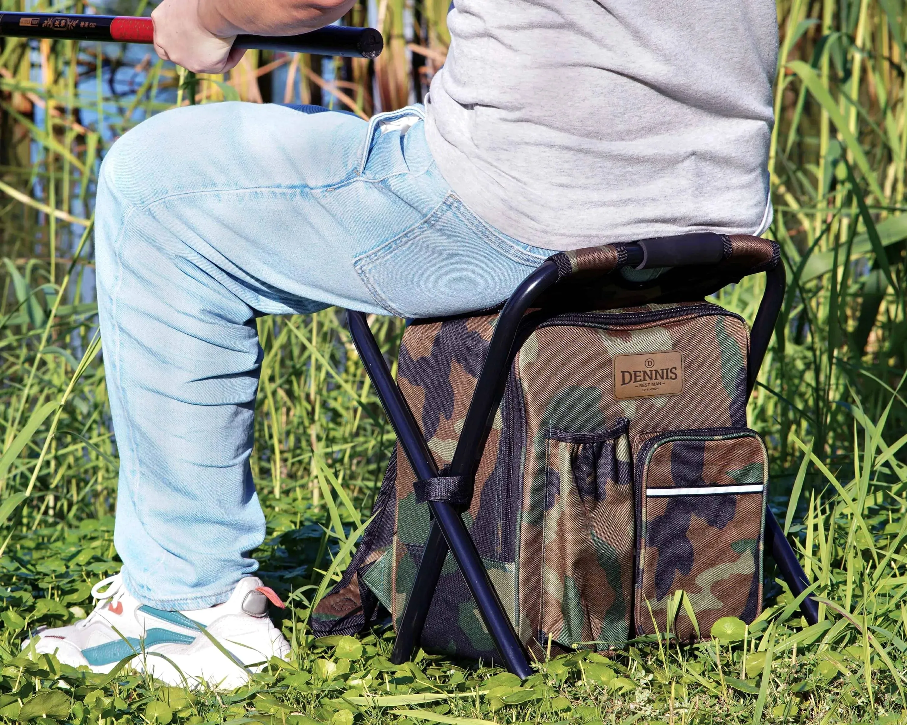 Fishing Seat Cloud-based Custom Cooler Embroidery Outdoor & for Excellent Portable Backpack Gift Men -