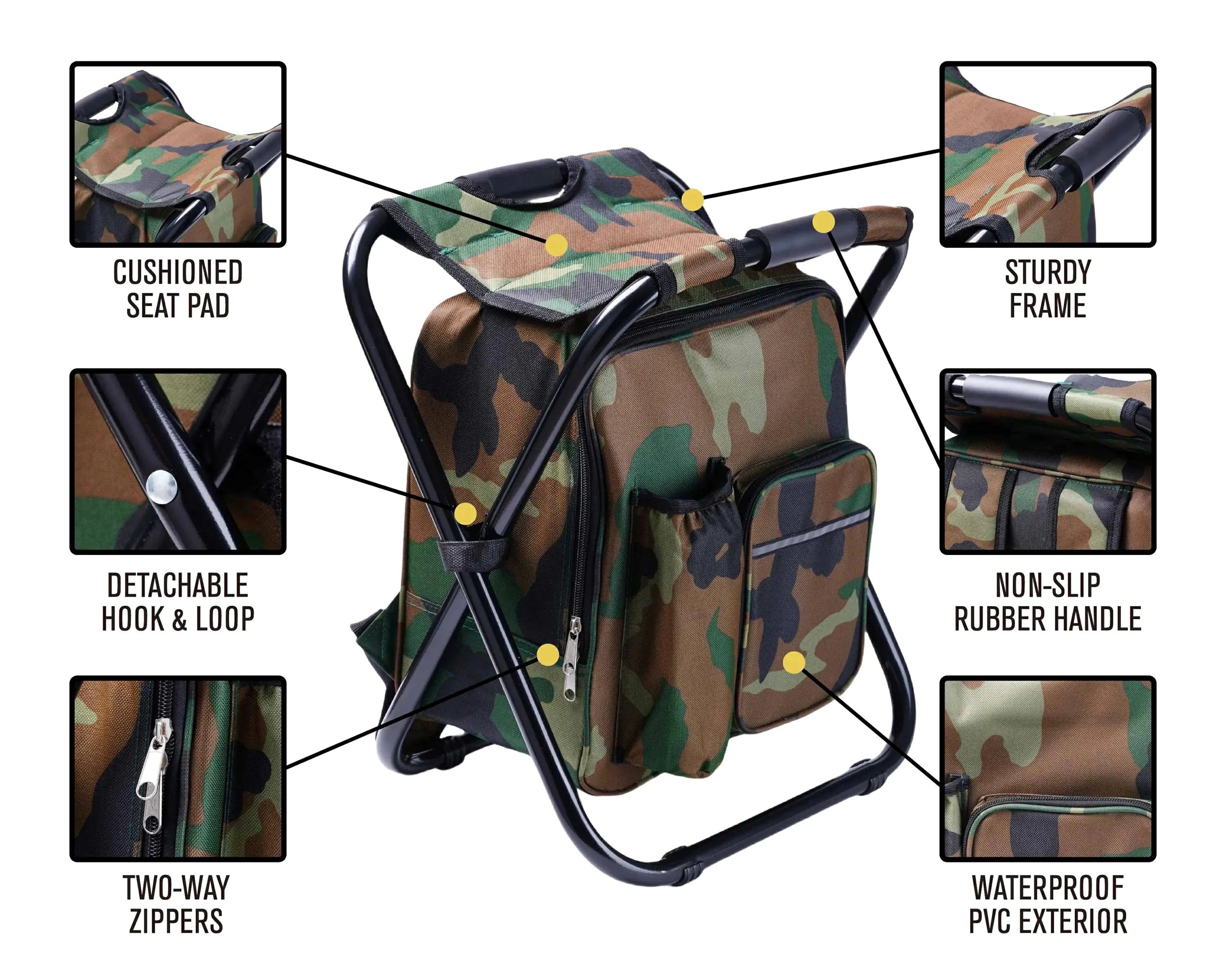 Fishing Seat Cloud-based Custom Cooler Embroidery Outdoor & for Excellent Portable Backpack Gift Men -