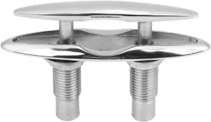 flexman Boat Ship Mooring Dock Neat Cleat, Heavy Duty 316 Stainless Steel Double Deck Push Pull Cable Bolt for Kayak, Boat, Dock, Securing Dock, Anchor Lines (6”)