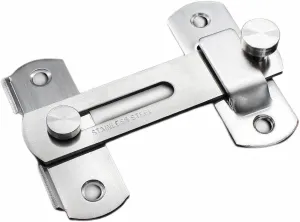 Flip Barn Door Lock Latch 4 Inch Safety Door Latch Sliding Door Bolt Stainless Steel,Brushed Finish