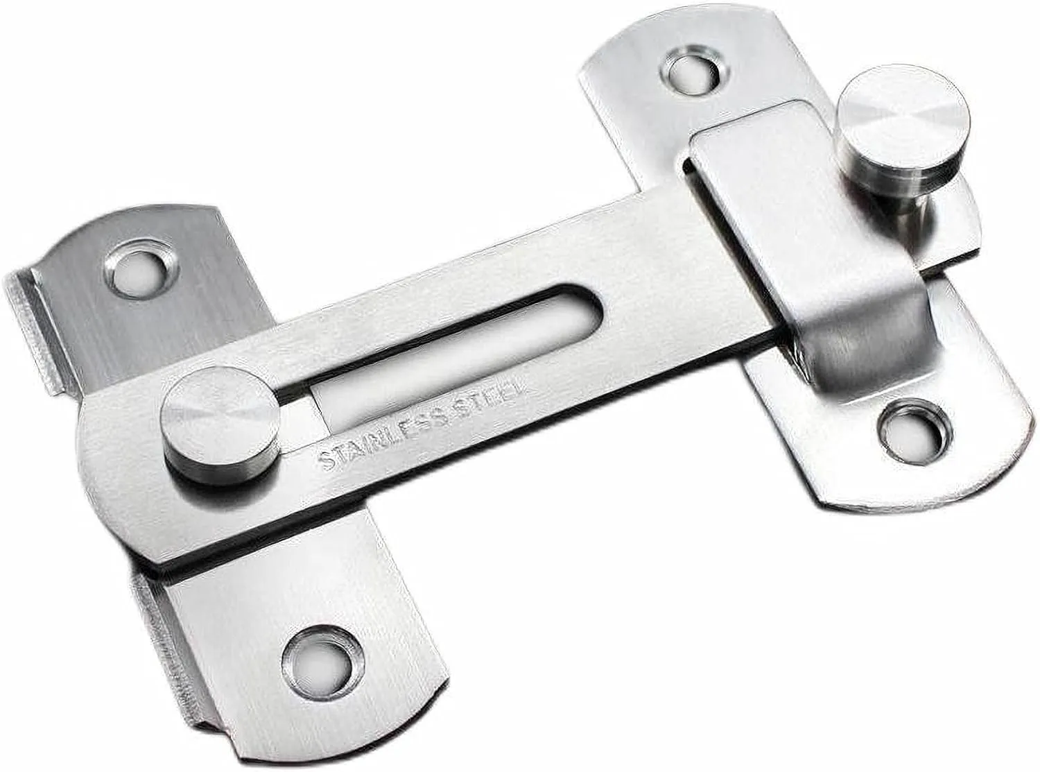 Flip Barn Door Lock Latch 4 Inch Safety Door Latch Sliding Door Bolt Stainless Steel,Brushed Finish