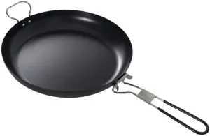 Foldable Handle Pan, Non Frying Pan with Folding Handle for Outdoor Picnics Camping Hiking Backpacking(12 inches)