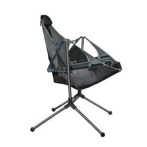 Foldable Luxury Camping Rocking Chair with Recliner and Swinging Comfort