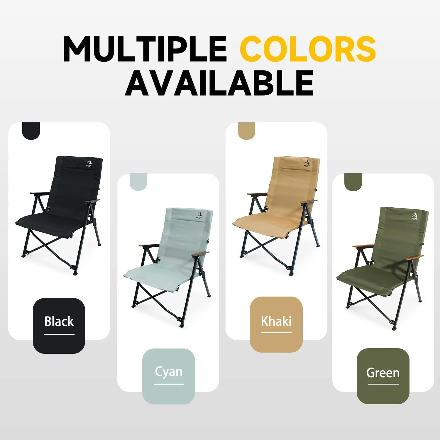 Folding Camping Chair, Portable Outdoor Lawn Chairs for Adults Heavy Duty for Beach, Fishing,Picnic,Concert Sports, Collapsible Camp Chairs