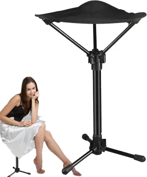Folding Camping Stool - Tripod Seat - Outdoor Folding Chairs - Strong Load-Bearing Backpacking Stool with Three Height Modes for Parks, Train Station, Fishing, Podium