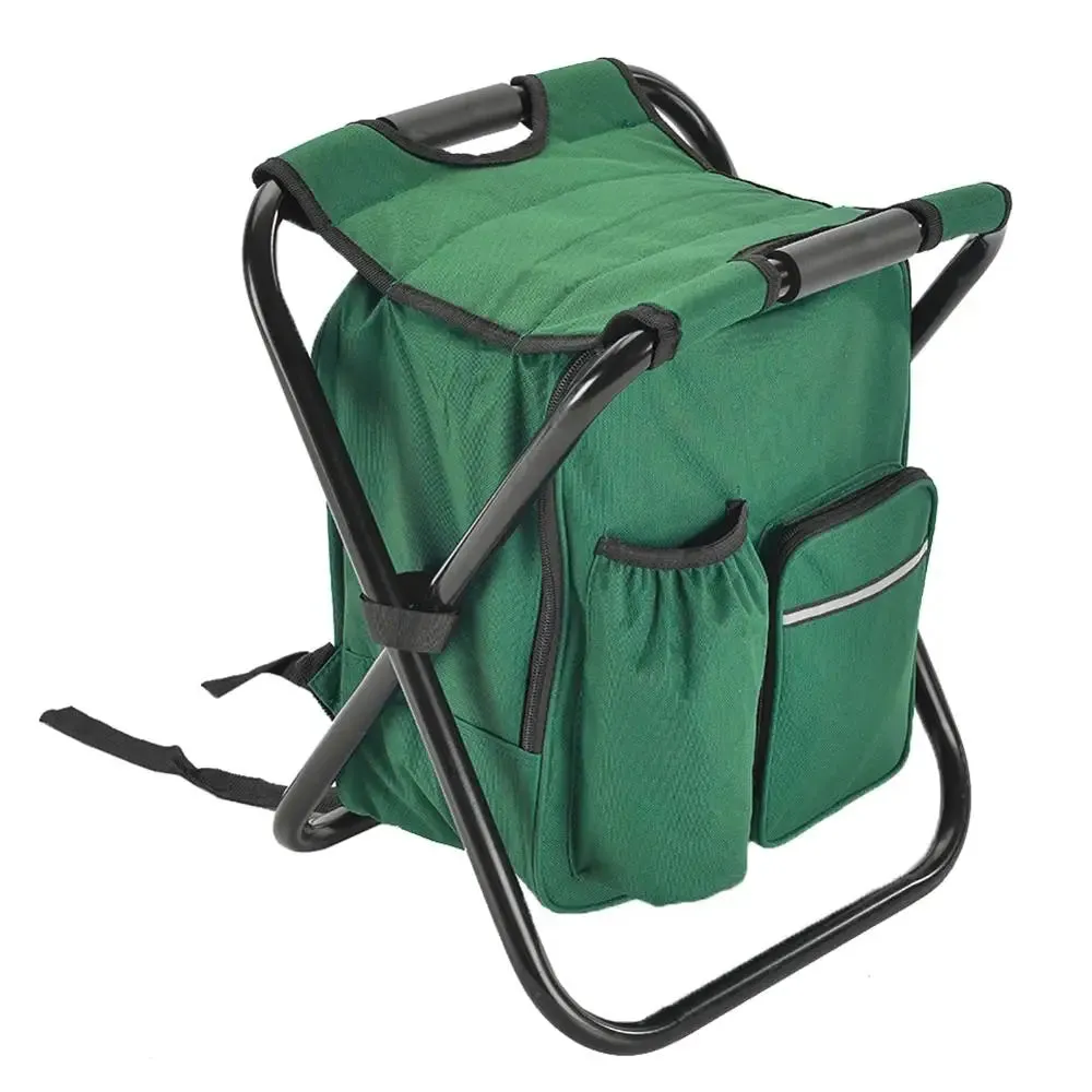 Folding Chair Fishing Chair Outdoor Camping Picnic Portable Thermal Cooler Insulated Backpack Camping Chair Travel Furniture