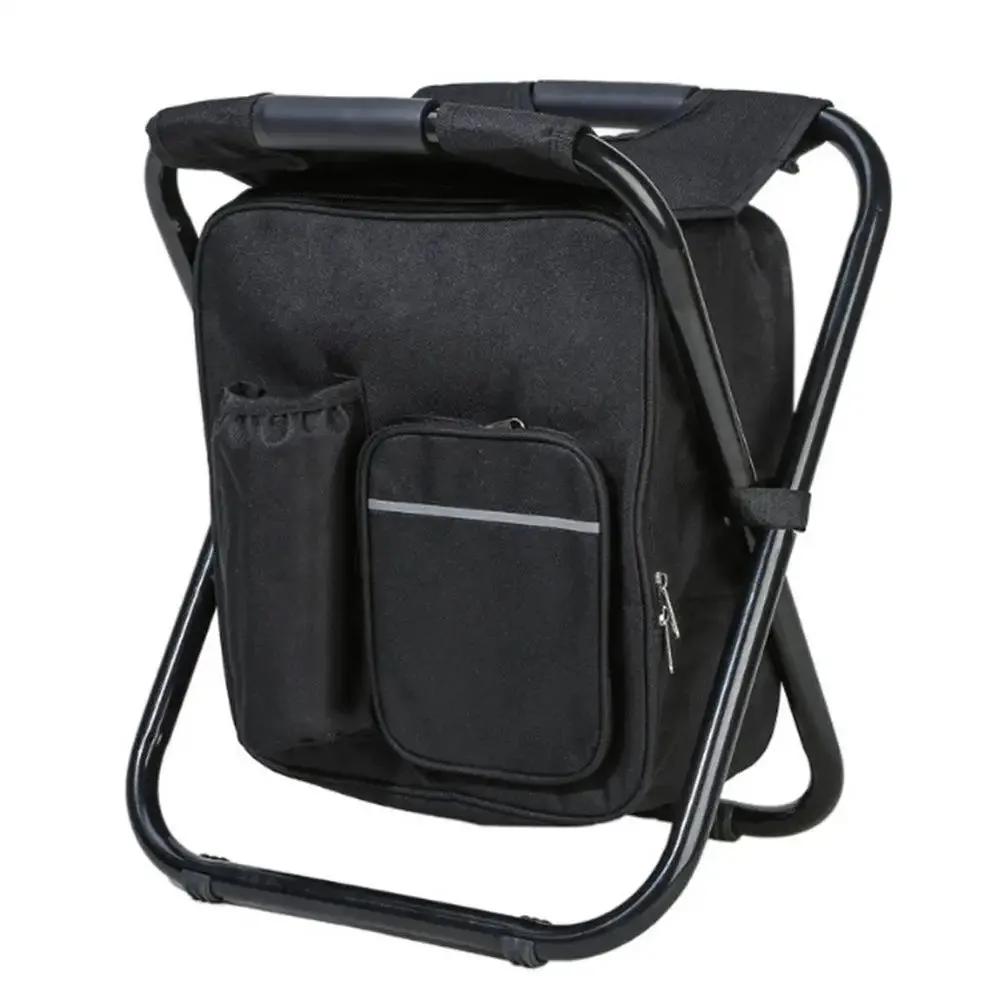 Folding Chair Fishing Chair Outdoor Camping Picnic Portable Thermal Cooler Insulated Backpack Camping Chair Travel Furniture