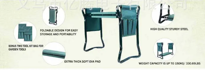Folding Chairs Home Garden Seat Kneeler Kneeling Pad Rest Outdoor Lawn Beach Chair With Tool Pouch