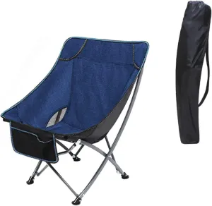 Folding Chairs Outdoor Portable Folding Chair with Mesh Side Pocket Backrest Stool Camping Backpacking Chair for Fishing Beach Travel Picnic Hiking Lawn Beach